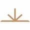 Ekena Millwork Saratoga Timber Gable Bracket, Western Red Cedar, 108"W x 49"H x 1 1/2"D x 5 1/2"F, 11/12 Pitch GBW108X49X0206SAR00SWR - alternate 1